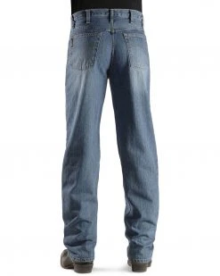 Cinch Men's Black Label Relaxed Fit Stonewash Jeans Midstone