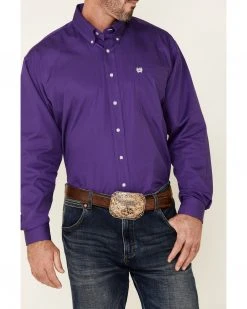 Cinch Men's Solid Purple Button-Down Long Sleeve Western Shirt 7 Cinch Men's Solid Purple Button-Down Long Sleeve Western Shirt -Cinch Shop 0920B5 76 P3