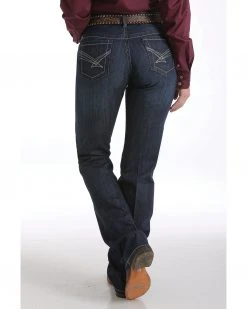 Cinch Women's Dark Stonewash Ada Relaxed Jeans Indigo