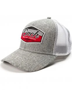 Cinch Men's Textured Logo Patch Trucker Cap Charcoal