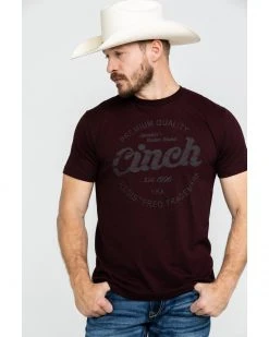 Cinch Men's Burgundy Logo Graphic T-Shirt   -Cinch Shop 2000283005 640 P1 1