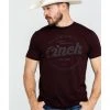 Cinch Men's Burgundy Logo Graphic T-Shirt  