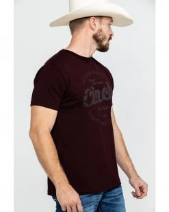 Cinch Men's Burgundy Logo Graphic T-Shirt   -Cinch Shop 2000283005 640 P3