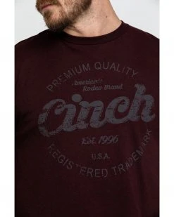 Cinch Men's Burgundy Logo Graphic T-Shirt   -Cinch Shop 2000283005 640 P4
