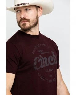 Cinch Men's Burgundy Logo Graphic T-Shirt   -Cinch Shop 2000283005 640 P5