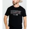 Cinch Men's Logo Flag Graphic T-Shirt  Black