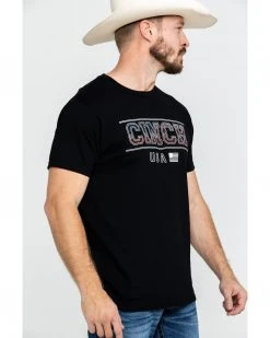Cinch Men's Logo Flag Graphic T-Shirt  Black -Cinch Shop 2000283006 001 P3