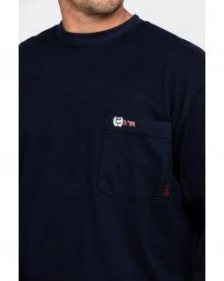 Cinch Men's FR Logo Long Sleeve Work T-Shirt  Navy -Cinch Shop 2000283695 410 P4