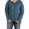 Cinch Women's Teal Mid-Weight Hooded Quilted Down Jacket 