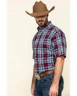 Cinch Men's Multi Plaid Plain Weave Short Sleeve Western Shirt  -Cinch Shop 2000293509 900 P3