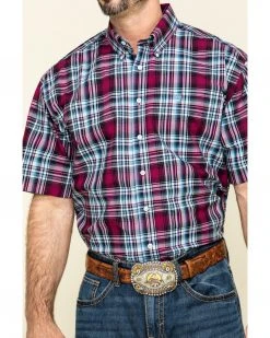 Cinch Men's Multi Plaid Plain Weave Short Sleeve Western Shirt  -Cinch Shop 2000293509 900 P4