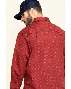 Cinch Men's FR Red Geo Print Long Sleeve Work Shirt 11 Cinch Men's FR Red Geo Print Long Sleeve Work Shirt -Cinch Shop 2000293727 600 P5