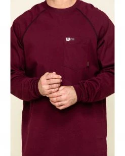 Cinch Men's FR Red Solid Long Sleeve Work Shirt  -Cinch Shop 2000293734 600 P4