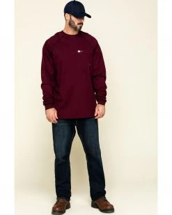 Cinch Men's FR Red Solid Long Sleeve Work Shirt  -Cinch Shop 2000293734 600 P6