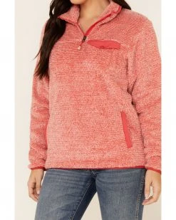 Cinch Women's Coral Two-Tone Fleece Pullover  -Cinch Shop 2000323597 850 P3