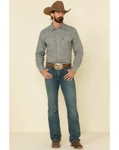 Cinch Men's Modern Fit Multi Small Geo Print Snap Long Sleeve Western Shirt  -Cinch Shop 2000325102 900 P3