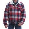Cinch Men's Multi Plaid Sherpa Lined Trucker Jacket