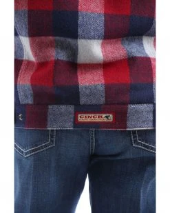 Cinch Men's Multi Plaid Sherpa Lined Trucker Jacket -Cinch Shop 2000328482 900 P6