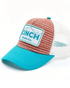 Cinch Women's Multi Braided Straw Logo Patch Mesh-Back Trucker Cap 