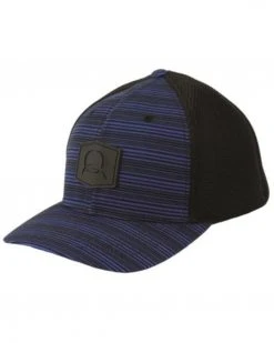 Cinch Men's Stripe Arena Flex Embossed Patch Flex Fit Ball Cap Black