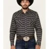 Cinch Men's Modern Fit Navy Large Geo Print Long Sleeve Western Shirt 