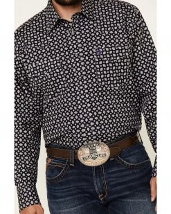 Cinch Men's Black Geo Print Snap Long Sleeve Western Shirt  -Cinch Shop 2000335320 001 P3