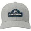 Cinch Men's Heather Grey Raised Rubber Logo Patch Flex-Fit Ball Cap 