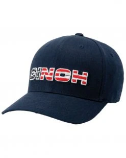 Cinch Men's Navy Patriotic 3D Logo Fitted Flex-Fit Ball Cap 
