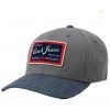 Cinch Men's Grey Logo Patch Solid-Back Flex-Fit Ball Cap 