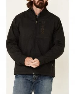 Cinch Men's Solid Black CC Texture Zip-Front Bonded Jacket -Cinch Shop 2000345481 001 P3