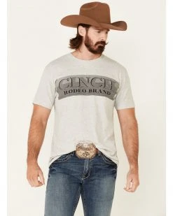 Cinch Men's Heather Grey Rodeo Brand Graphic Short Sleeve T-Shirt 