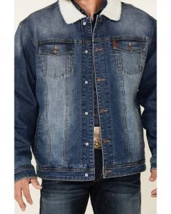 Cinch Men's Indigo Denim Sherpa Lined Snap-Front Trucker Jacket - Big  Blue -Cinch Shop 2000345761 400 P3