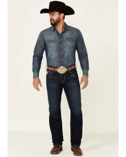 Cinch Men's Jesse Tinted Grey Wash Performance Stretch Slim Straight Jeans  Indigo -Cinch Shop 2000348664 402 P1 1