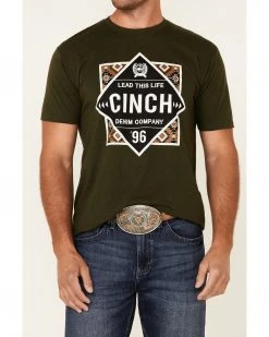 Cinch Men's Green Lead This Life Southwestern Logo Graphic Short Sleeve T-Shirt  -Cinch Shop 2000349060 300 P3