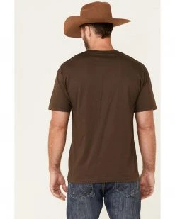 Cinch Men's Brown Vintage Logo Short Sleeve T-Shirt  -Cinch Shop 2000349436 200 P4