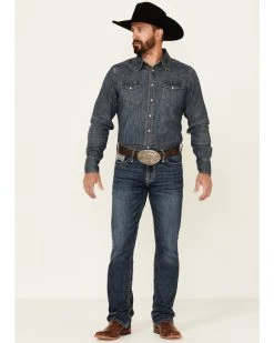 Cinch Men's Ian Dark Wash Performance Stretch Slim Bootcut Jeans  Indigo -Cinch Shop 2000349448 402 P1 1