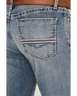 Cinch Men's Ian Medium Stonewash Performance Stretch Slim Bootcut Jeans  Indigo -Cinch Shop 2000355871 402 P4
