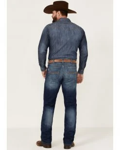Cinch Men's Silver Label Medium Stonewash Performance Stretch Slim Straight Jeans  Indigo -Cinch Shop 2000355892 402 P3