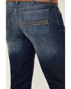 Cinch Men's Silver Label Medium Stonewash Performance Stretch Slim Straight Jeans  Indigo -Cinch Shop 2000355892 402 P4