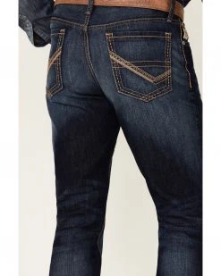 Cinch Men's Ian Dark Stonewash Rigid Slim Bootcut Jeans  Indigo -Cinch Shop 2000355909 402 P4