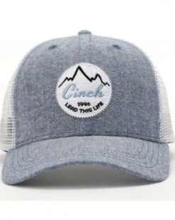 Cinch Men's Purple Felt Logo Patch Mesh-Back Trucker Cap 