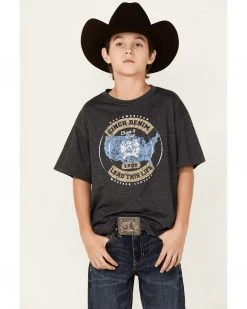 Cinch Boys' Heather Black Tried & True Graphic Short Sleeve T-Shirt
