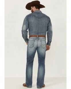 Cinch Men's Ian Performance Stretch Slim Bootcut Jeans  Indigo -Cinch Shop 2000355945 402 P3