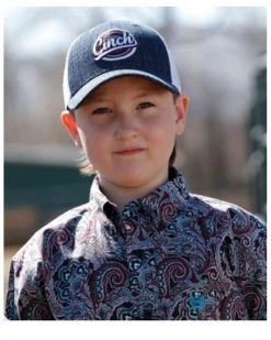 Cinch Men's Embroidered Circle Logo Mesh-Back Trucker Cap  For Boys'