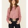 Cinch Women's Arena Flex Pink Arrow Geo Print Long Sleeve Button-Down Western Core Shirt 