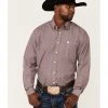 Cinch Men's Purple Diamond Geo Print Long Sleeve Button-Down Western Shirt 