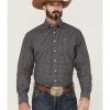 Cinch Men's Small Plaid Western Shirt  Navy