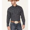 Cinch Men's Black Medallion Geo Print Long Sleeve Snap Western Shirt Modern Fit