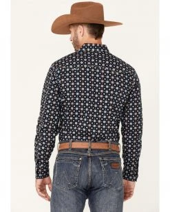 Cinch Men's Black Medallion Geo Print Long Sleeve Snap Western Shirt Modern Fit -Cinch Shop 2000357810 001 P4