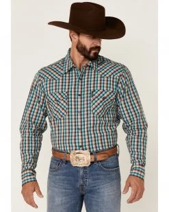 Cinch Men's Modern Fit Multi Plaid Long Sleeve Snap Western Shirt 